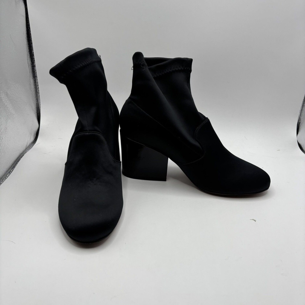 Robert Clergerie Koss Satin Stretch Boots Black Sz EU 36 US 5.5 New - Picture 6 of 9